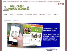 Tablet Screenshot of millcreekanimal.com